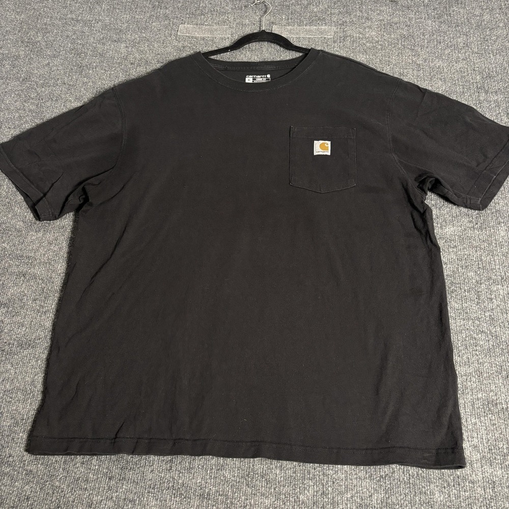 Carhartt Mens XL Black Loose Fit Graphic Pocket T-Shirt EST 1889 TK5755-M
